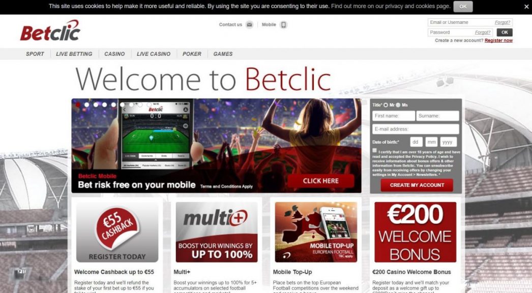Бетклик - обзор официального сайта