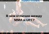 Что такое ММА и UFC?